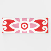 Een levendig rood-wit ontwerp met een delicaat spandoek (Horizontaal)