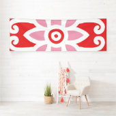 Een levendig rood-wit ontwerp met een delicaat spandoek (Insitu)