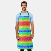 Een levendig schort heeft een regenbooggradiënt  (Gedragen)