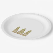 Een levendig, symmetrisch bloemontwerp met int papieren bordje (Gekanteld)