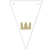 Een levendig, symmetrisch bloemontwerp met int vlaggetjes (Derde vlag)