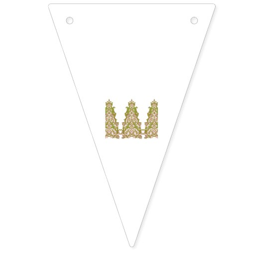 Een levendig, symmetrisch bloemontwerp met int vlaggetjes (Tweede vlag)