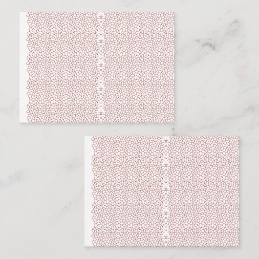 Een levendig tapijt met een ingewikkelde geometris afsprakenkaartje (Voorkant / Achterkant)