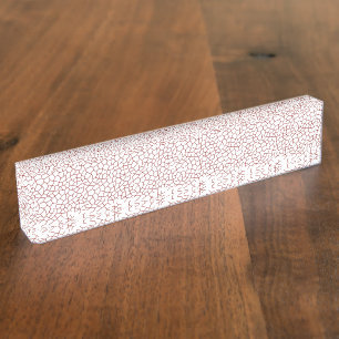 Een levendig tapijt met een ingewikkelde geometris naambordje