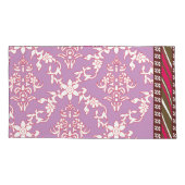 Een levendig textielontwerp met een ingewikkeld pa kussensloop (Achterkant-Links)