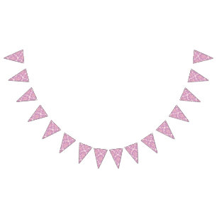 Een levendig textielontwerp met een ingewikkeld pa vlaggetjes