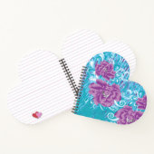 Een levendig textielontwerp met paarse en turq notitieboek (Binnen)