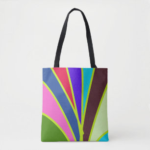 Een levendig trendy meerkleurig naadloos patroonpa tote bag