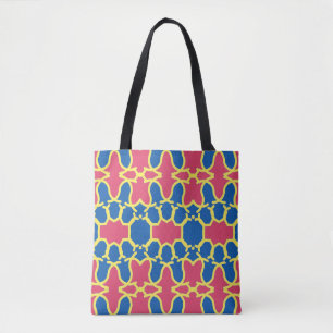 Een levendig trendy meerkleurig naadloos patroonpa tote bag