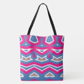 Een levendig trendy meerkleurig naadloos patroonpa tote bag (Achterkant)