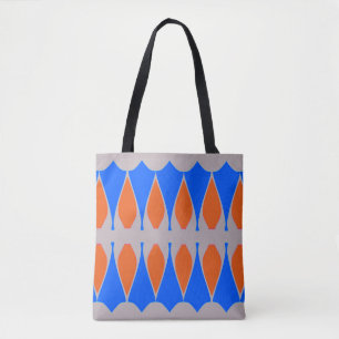 Een levendig trendy multiple color klassiek ontwer tote bag