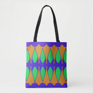 Een levendig trendy multiple color klassiek ontwer tote bag