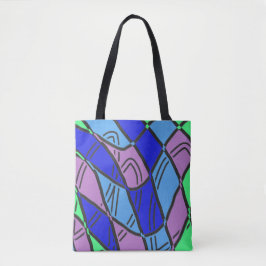Een levendig trendy multiple color klassiek ontwer tote bag