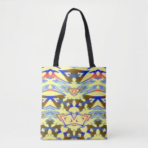 Een levendig trendy multiple color klassiek ontwer tote bag