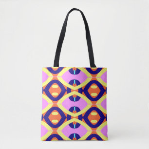 Een levendig trendy multiple color klassiek ontwer tote bag