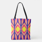 Een levendig trendy ontwerp met meerdere kleuren tote bag (Achterkant)