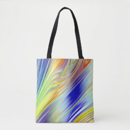 Een levendig trendy, veelkleurig klassiek ontwerp tote bag