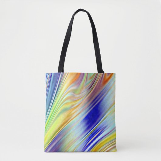 Een levendig trendy, veelkleurig klassiek ontwerp tote bag (Voorkant)