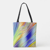 Een levendig trendy, veelkleurig klassiek ontwerp tote bag (Achterkant)