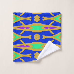 Een levendig, veelkleurig printpatroonontwerp bad handdoek