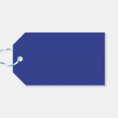 Een levendige blauwe achtergrond met een schoon wi cadeaulabel (Achterkant Horizontaal)