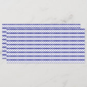 Een levendige blauwe lucht met verspreide witte wo menu (Voorkant / Achterkant)