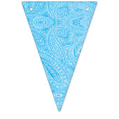 Een levendige blauwe stof met ingewikkelde patrone vlaggetjes (Tweede vlag)