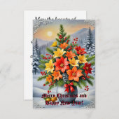 Een levendige bloemen arrangement kaart (Voorkant / Achterkant)