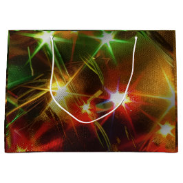 Een levendige close-up van kleurrijke kerstcadeaut groot cadeauzakje