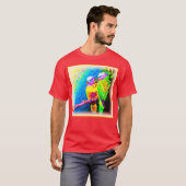 Een levendige en vrolijke regenboogvogels. Bestel  T-shirt (Voorkant volledig)
