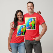 Een levendige en vrolijke regenboogvogels. Bestel  T-shirt (Unisex)