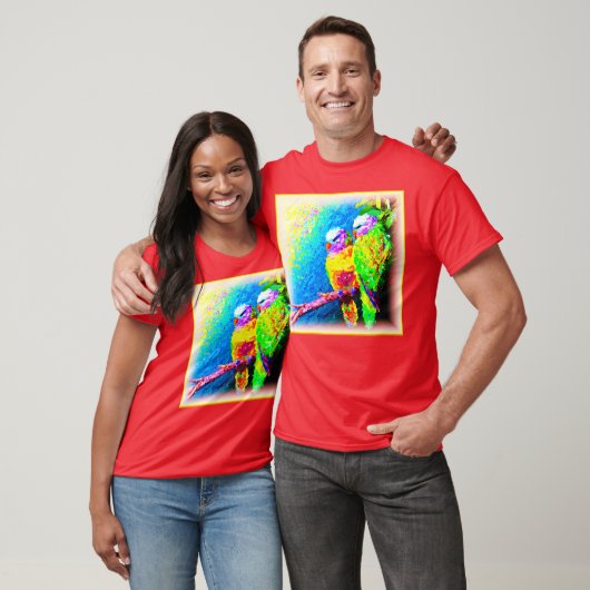 Een levendige en vrolijke regenboogvogels. Bestel  T-shirt (Unisex)