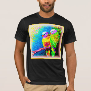 Een levendige en vrolijke regenboogvogels. Bestel  T-shirt