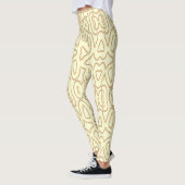 Een levendige gele kleur "Ratti_Creative_Arts" Leggings (Links)