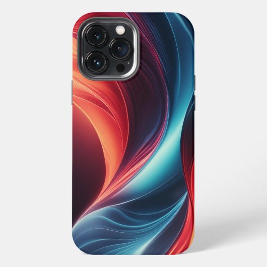 Een levendige gradiëntgolf iPhone hoesje (Achterkant)