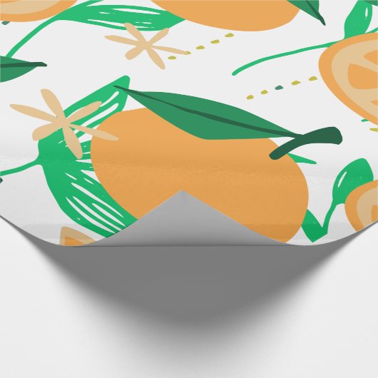 Een levendige harmonie van jazz en Sinaasappel Cadeaupapier (Hoek)