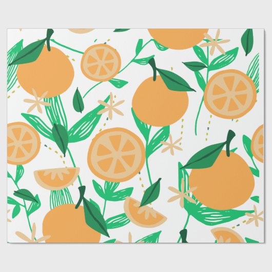 Een levendige harmonie van jazz en Sinaasappel Cadeaupapier (Vlak)
