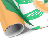 Een levendige harmonie van jazz en Sinaasappel Cadeaupapier (Rol Hoek)