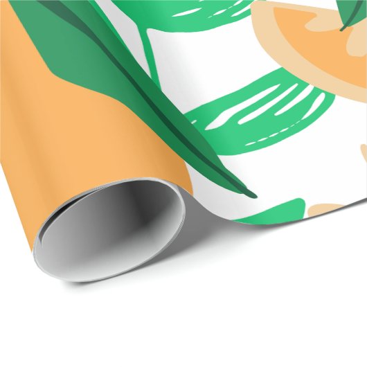 Een levendige harmonie van jazz en Sinaasappel Cadeaupapier (Rol Hoek)