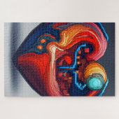 Een levendige, heldere kern legpuzzel (Horizontaal)