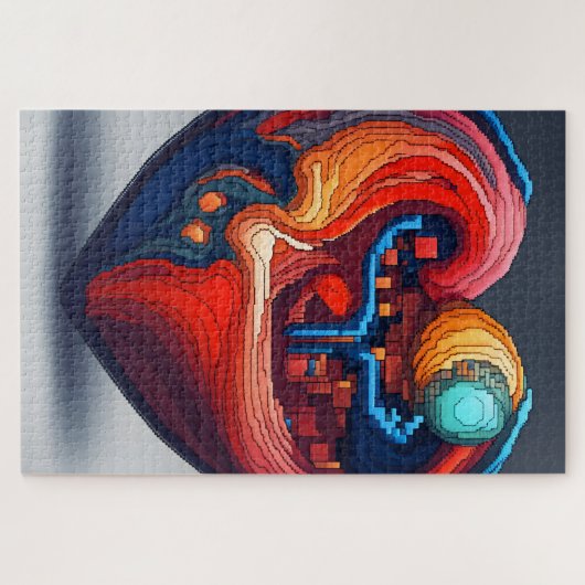 Een levendige, heldere kern legpuzzel (Horizontaal)