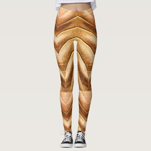 Een levendige houtkleur "Ratti_Creative_Arts" Leggings (Voorkant)
