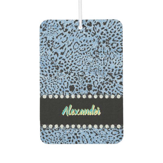 Een levendige Jaguar versierd met unieke dierenpri Luchtverfrisser (Voorkant)