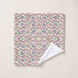 Een levendige, kleurrijke handdoek hangt aan een s