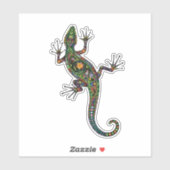 Een levendige kleurrijke klimmende gekko / hagedis sticker (Vel)