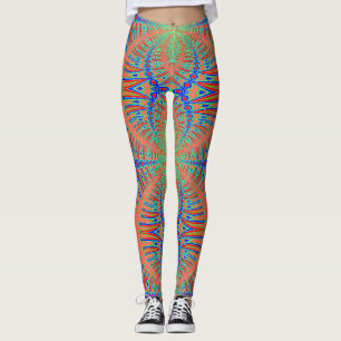 Een levendige kleurrijke "Ratti_Creative_Arts" Leg Leggings