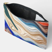 Een levendige kleurrijke stof groovy patroon acces etui (Open)