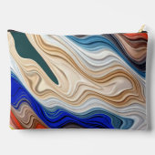 Een levendige kleurrijke stof groovy patroon acces etui (Achterkant)