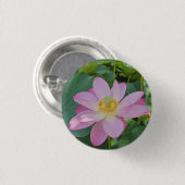 Een levendige lotusbloem ronde button 3,2 cm (Voorkant /achterkant)