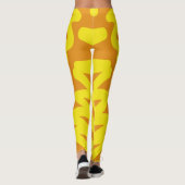 Een levendige oranje geel "Ratti_Creative_Arts" Leggings (Achterkant)
